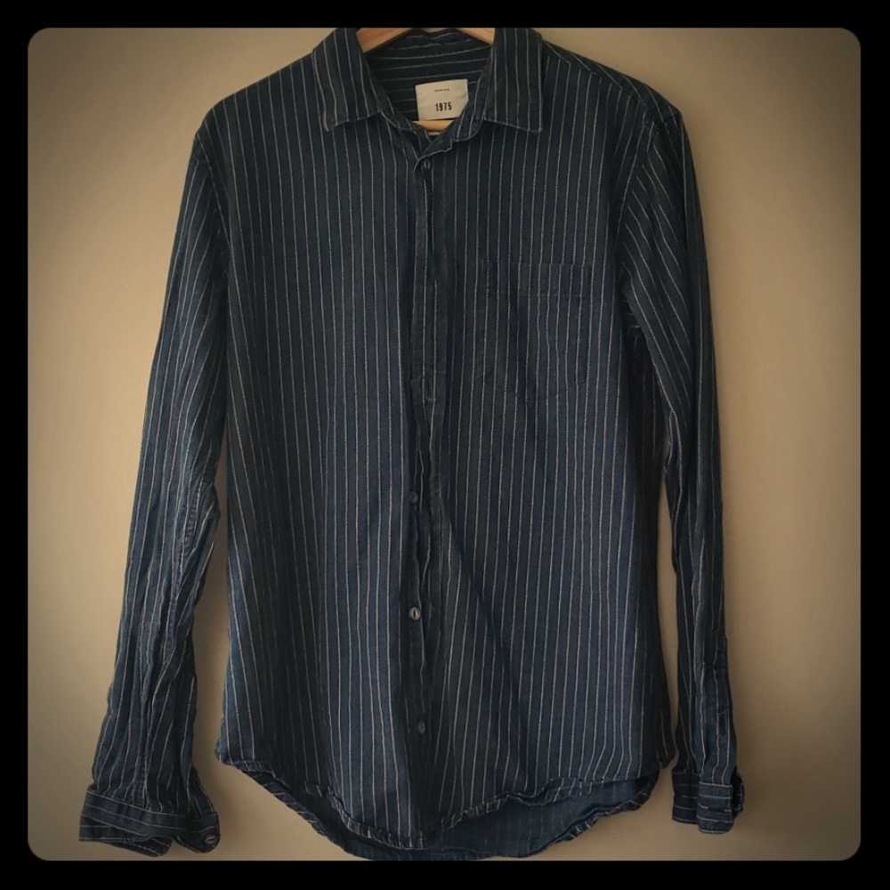 Zara striped denim shirt
